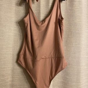 Lulus Pink Bow tie Detail Bodysuit